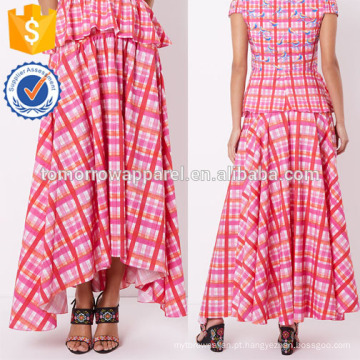 Nova Moda Rosa Imprimir Maxi Verão Mini Saia Diária DEM / DOM Fabricação Atacado Moda Feminina Vestuário (TA5094S)